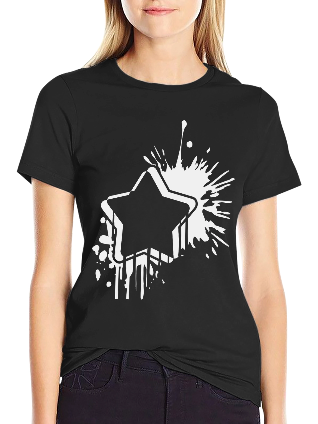 Bold Star Graphic Black T-Shirt