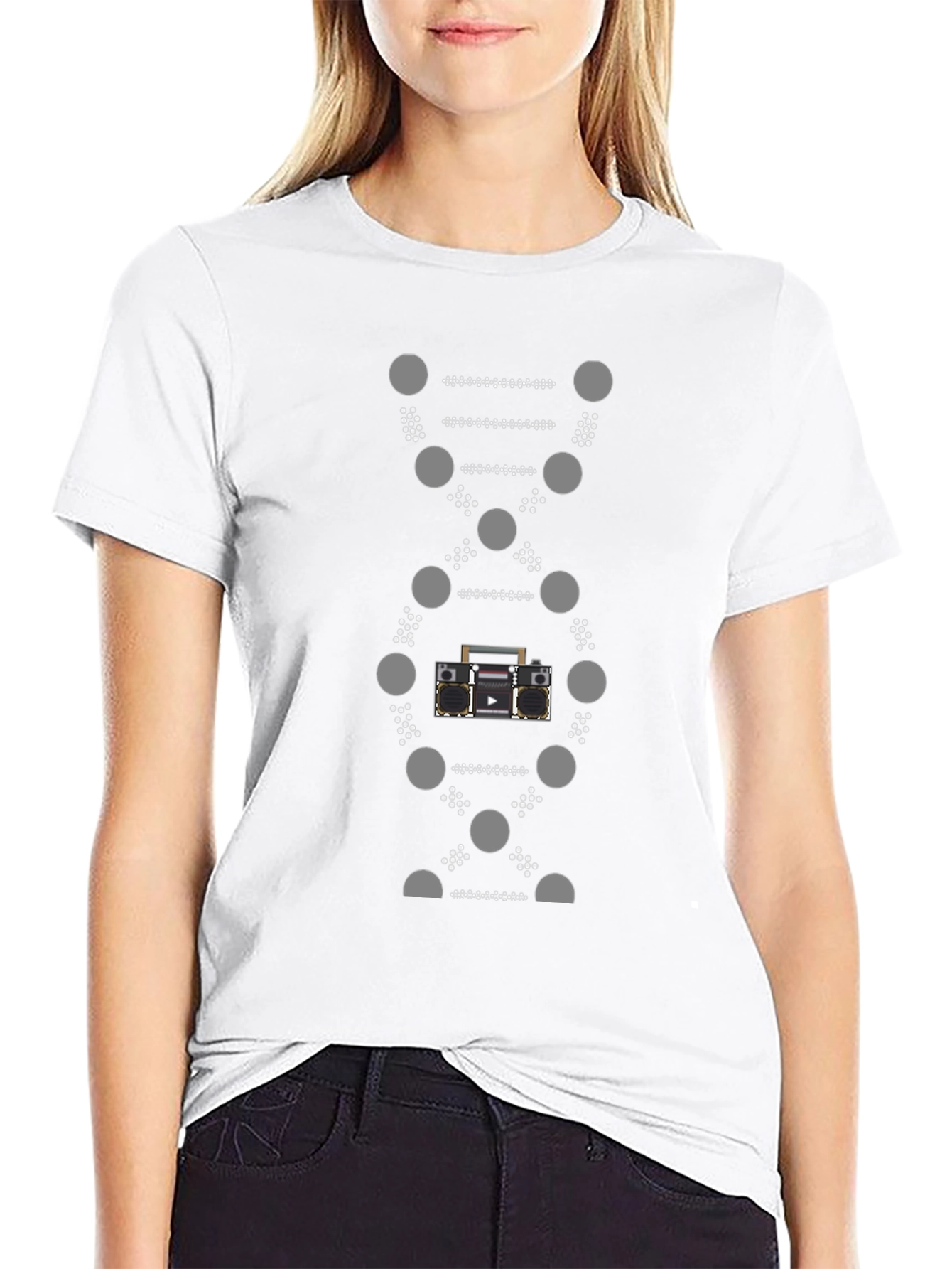 DNA Boombox Graphic Tee - Stylish & Unique T-Shirt