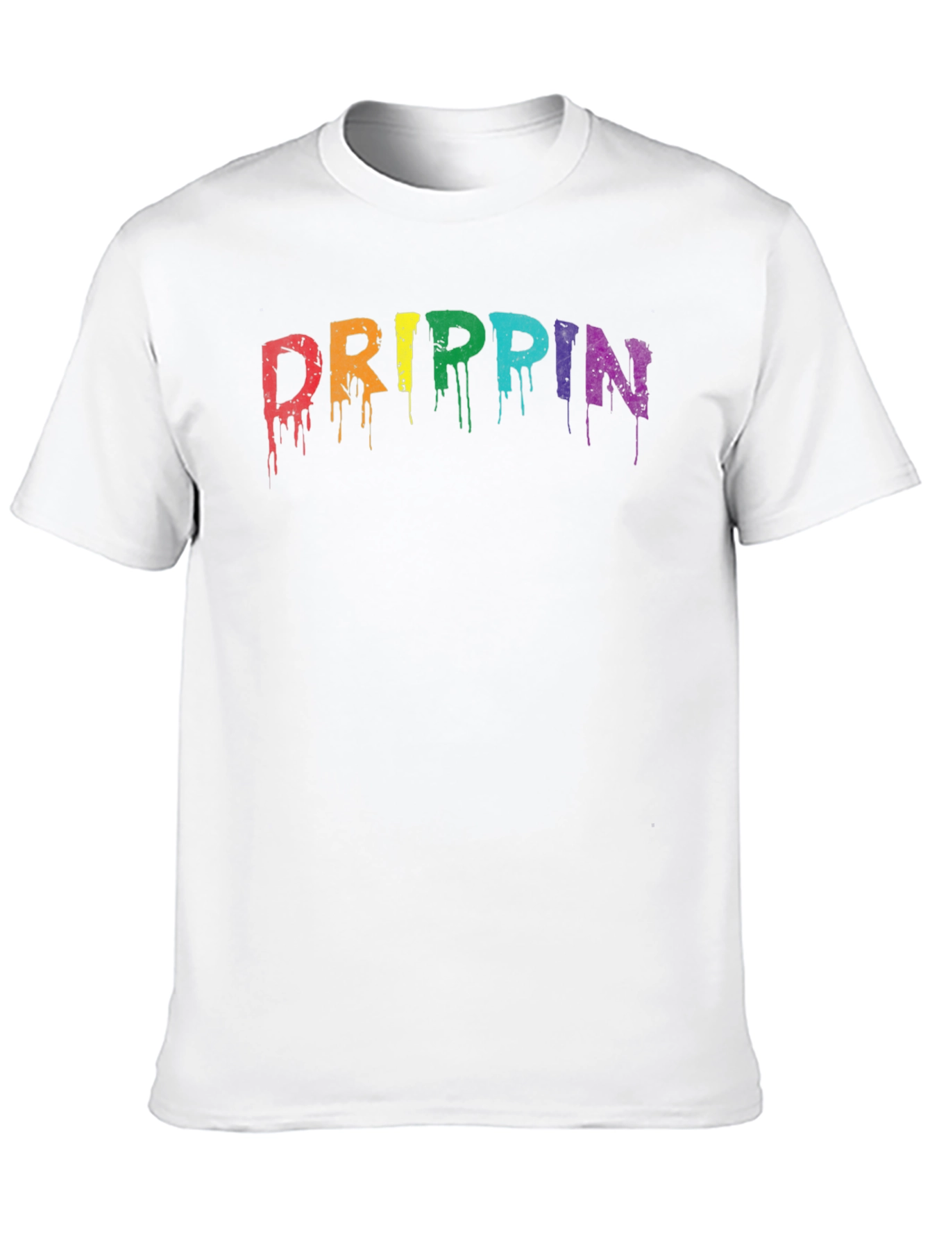 Drippin Rainbow Graphic Tee - Mens Black T-Shirt