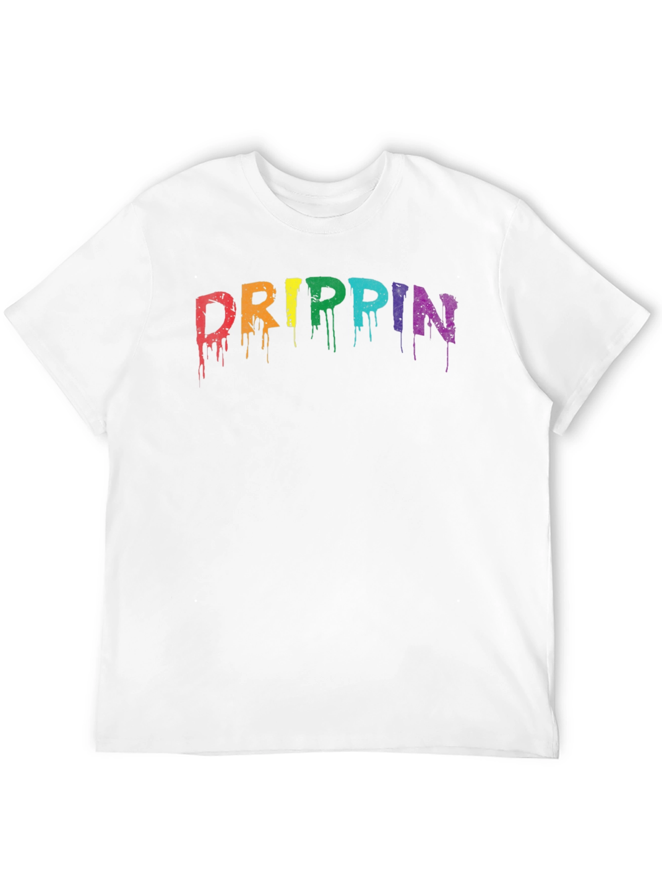 Drippin Rainbow Graphic Tee - Mens Black T-Shirt
