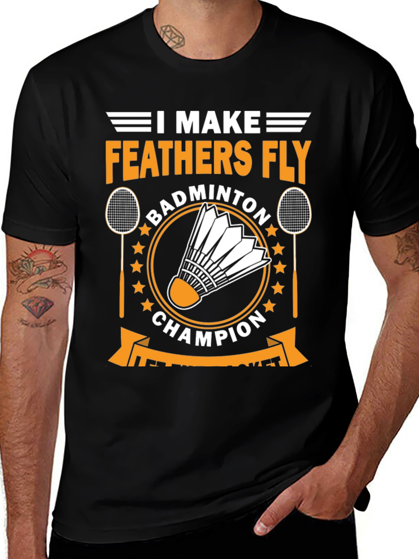 Badminton Champion T-Shirt - Feather Fly Tee