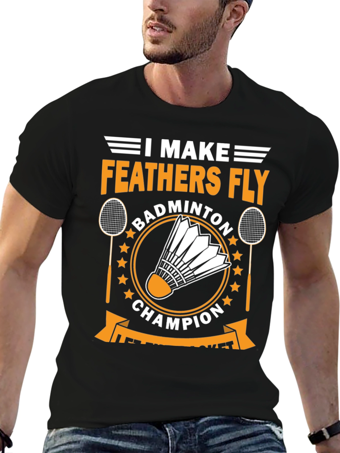 Badminton Champion T-Shirt - Feather Fly Tee