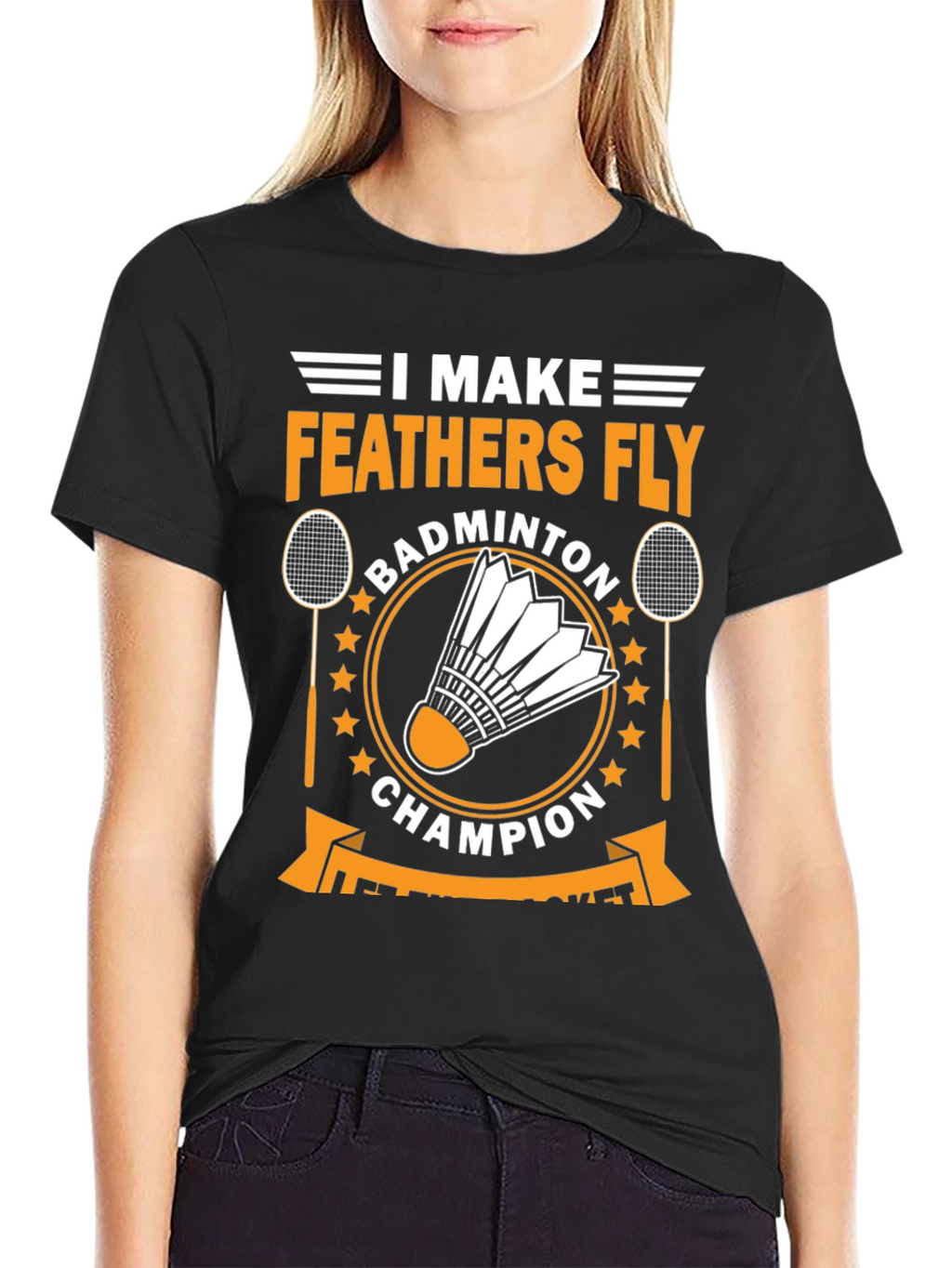 Badminton Champion T-Shirt - Feather Fly Tee