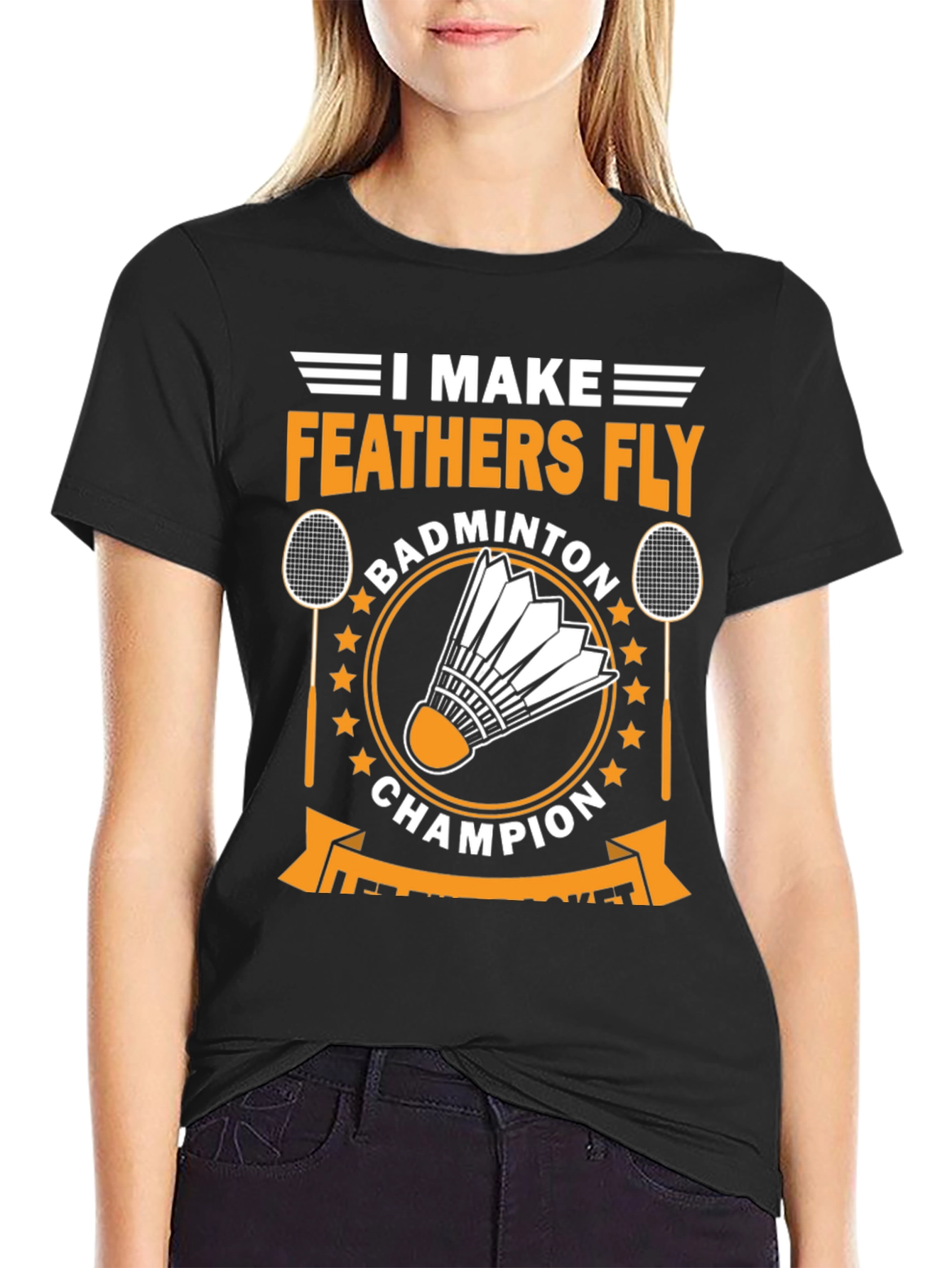 Badminton Champion T-Shirt - Feather Fly Tee