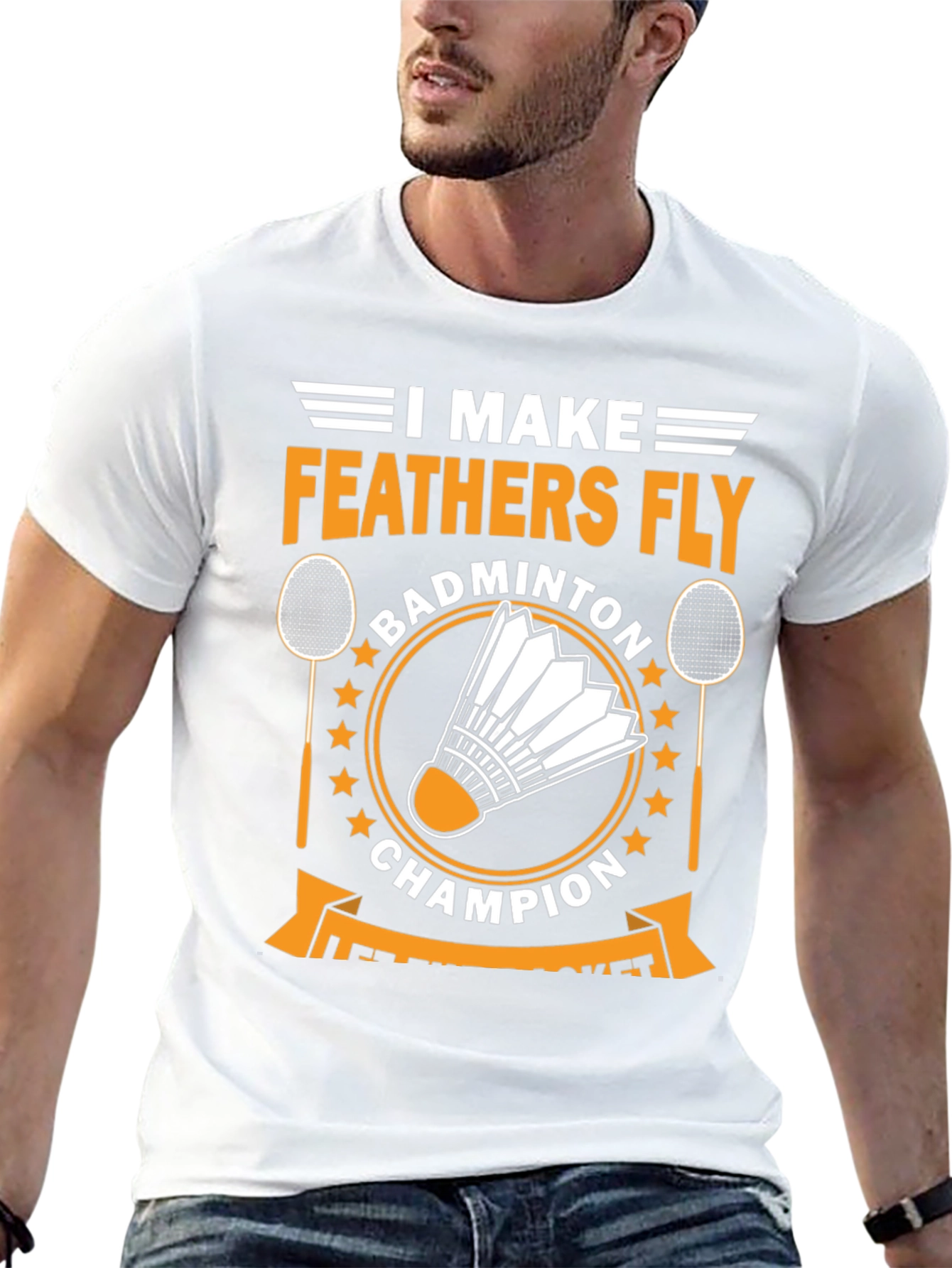Badminton Champion T-Shirt - Feather Fly Tee