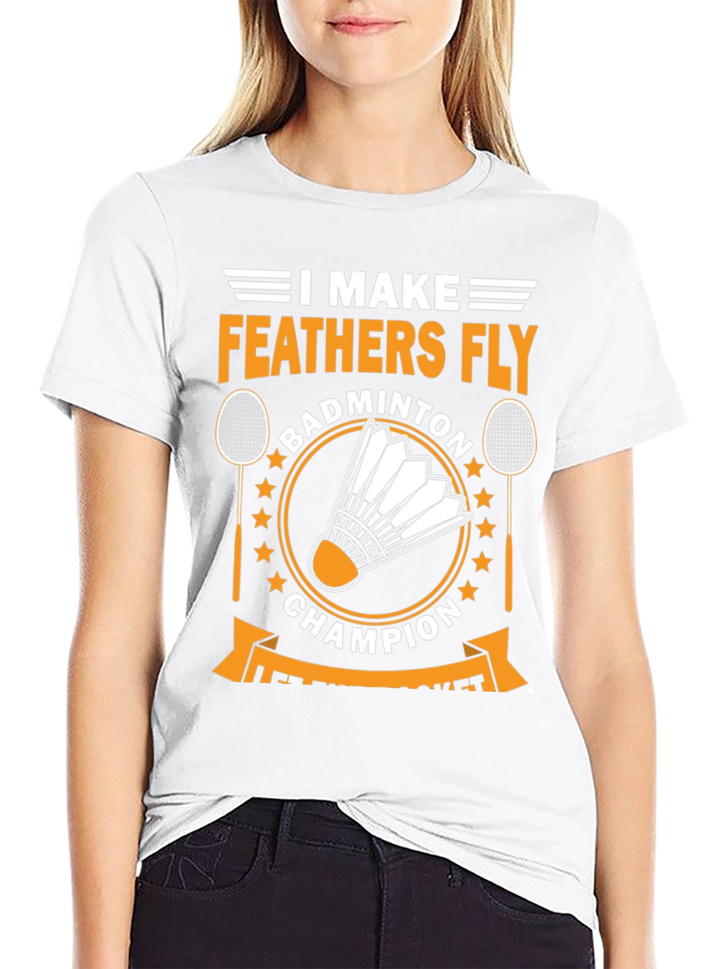 Badminton Champion T-Shirt - Feather Fly Tee