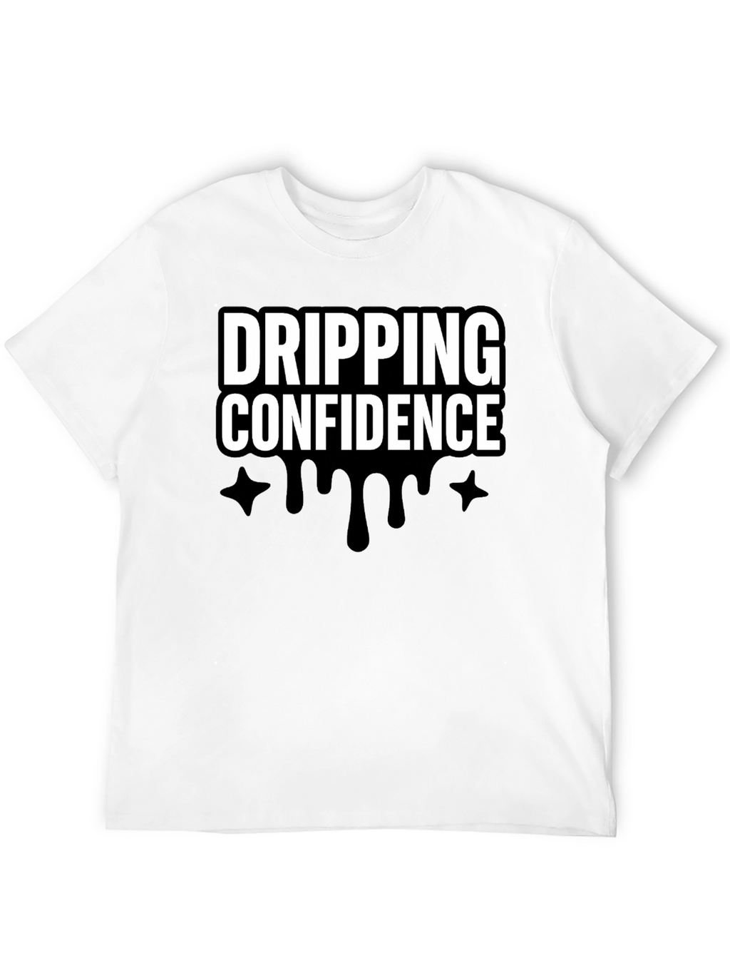 Dripping Confidence Black Graphic Tee