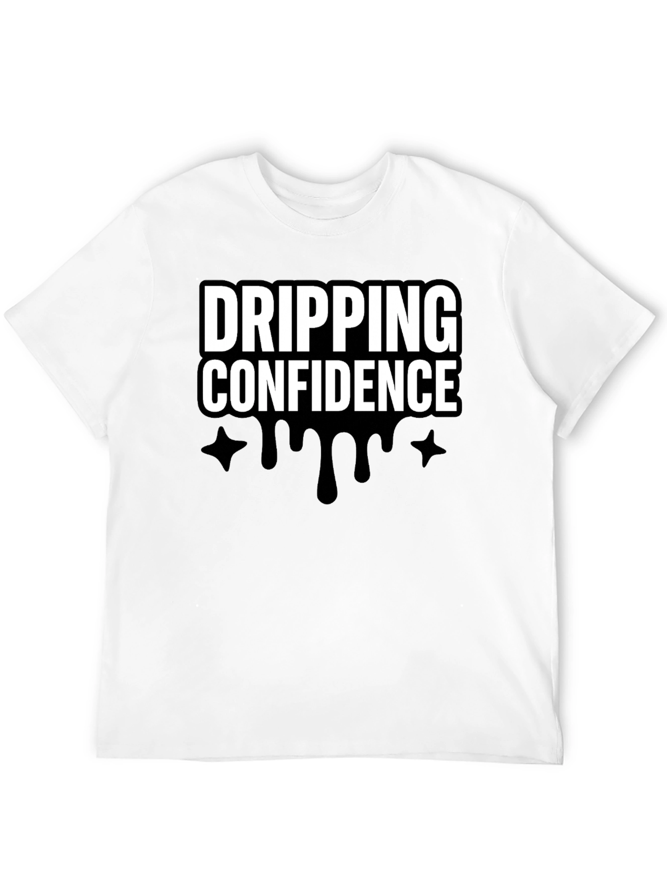 Dripping Confidence Black Graphic Tee