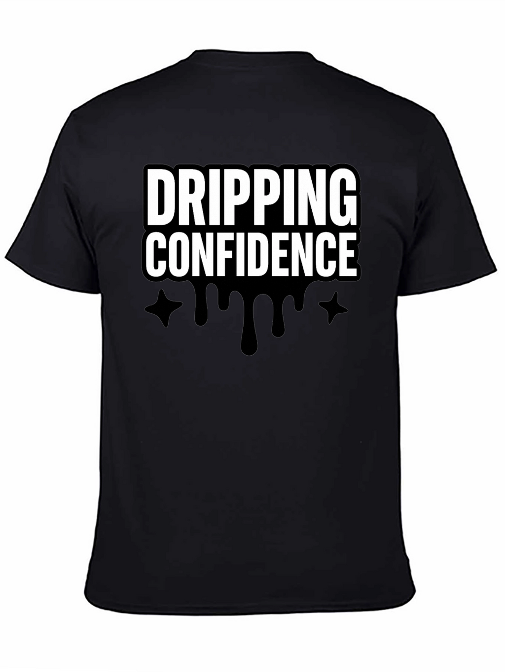 Dripping Confidence Black Graphic Tee