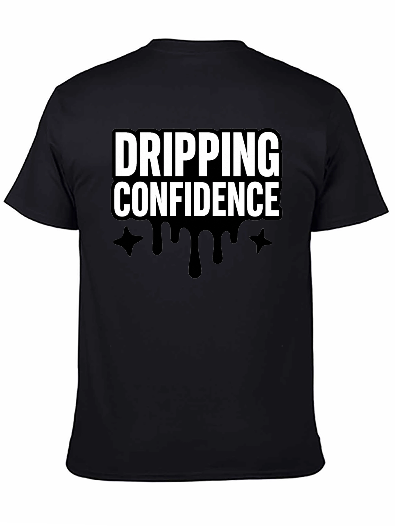 Dripping Confidence Black Graphic Tee