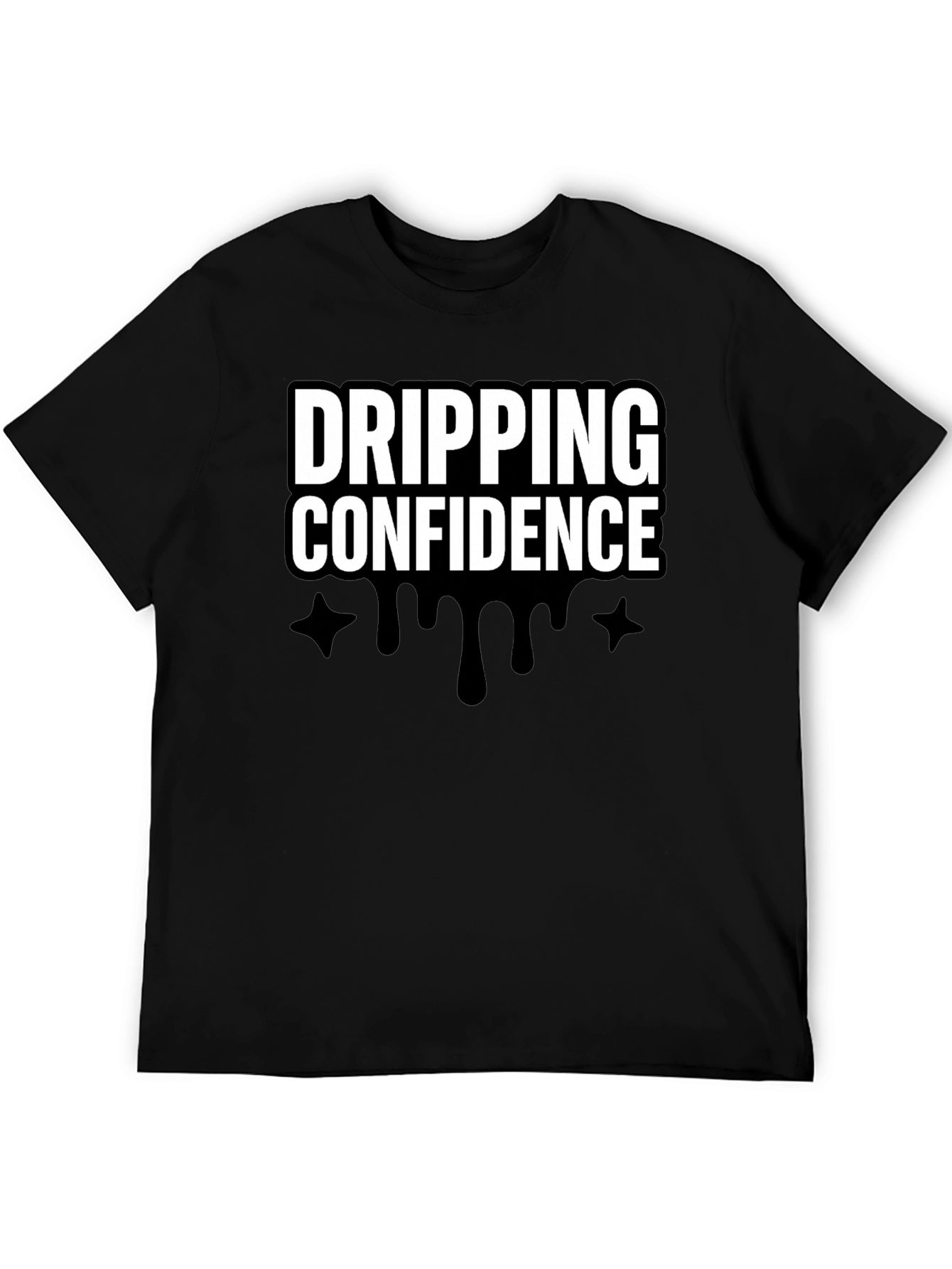 Dripping Confidence Black Graphic Tee