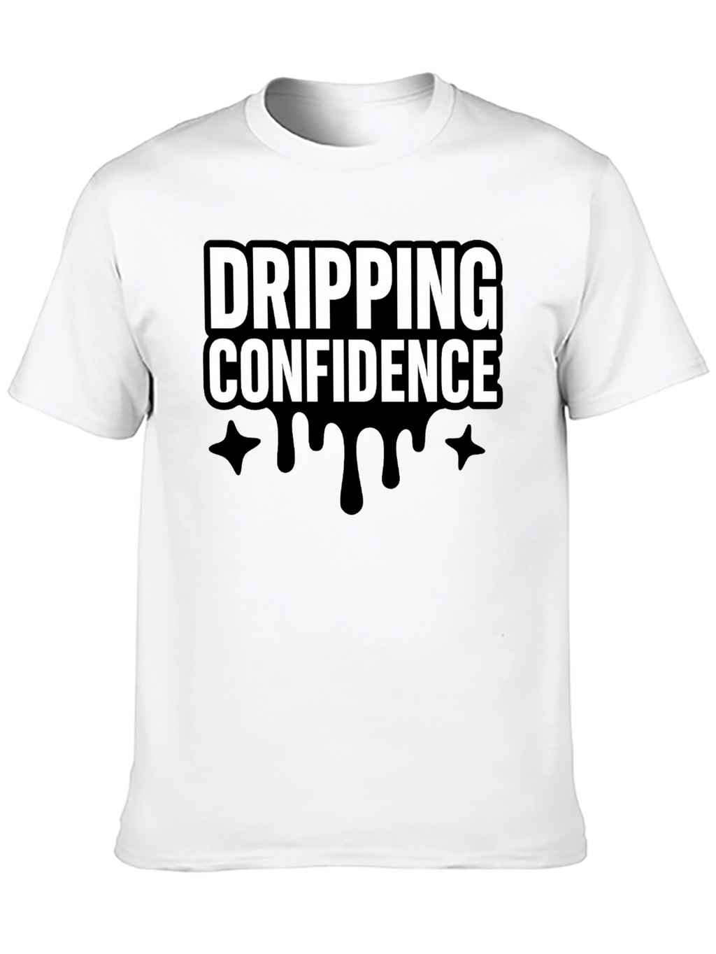 Dripping Confidence Black Graphic Tee