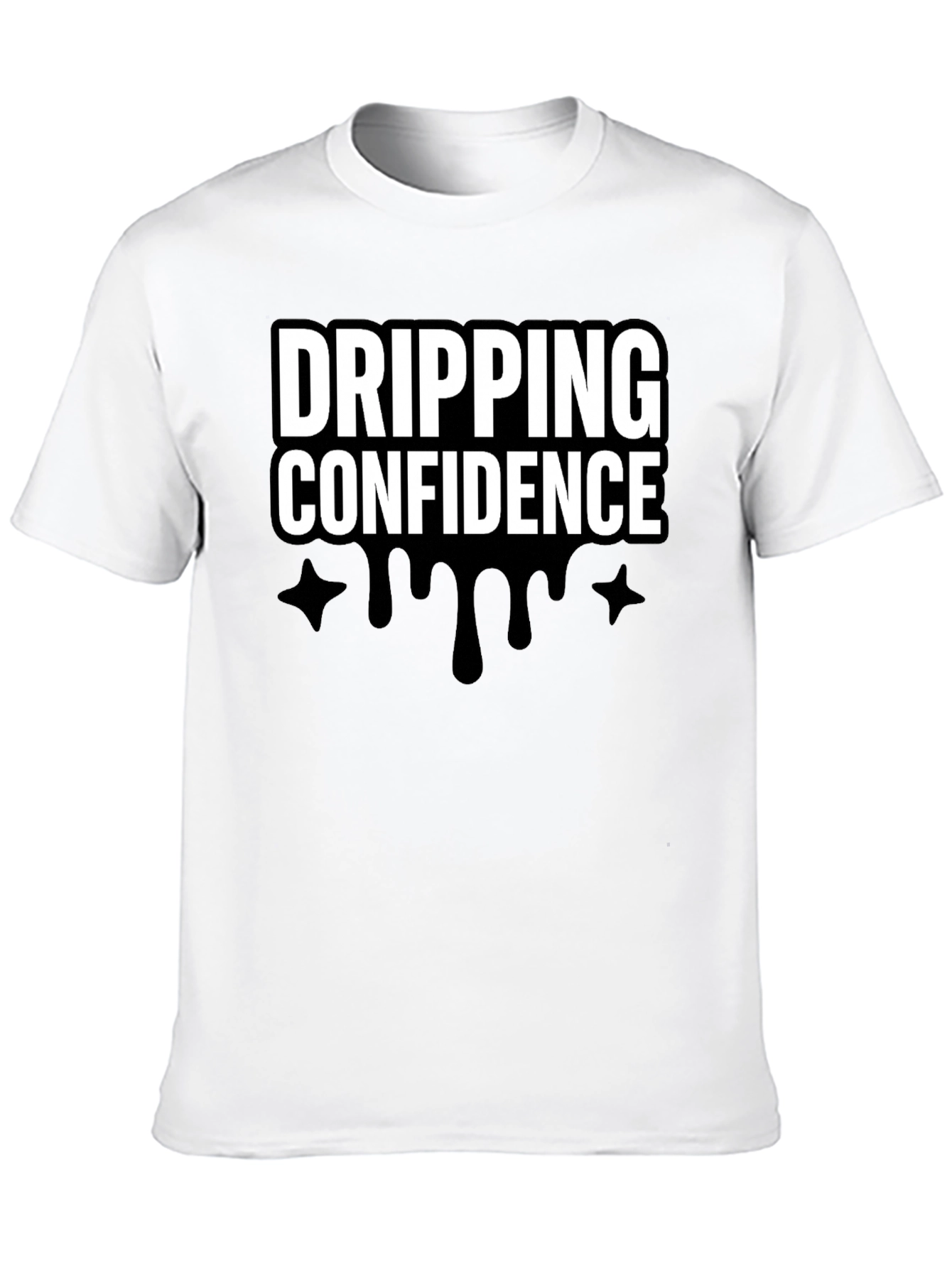 Dripping Confidence Black Graphic Tee