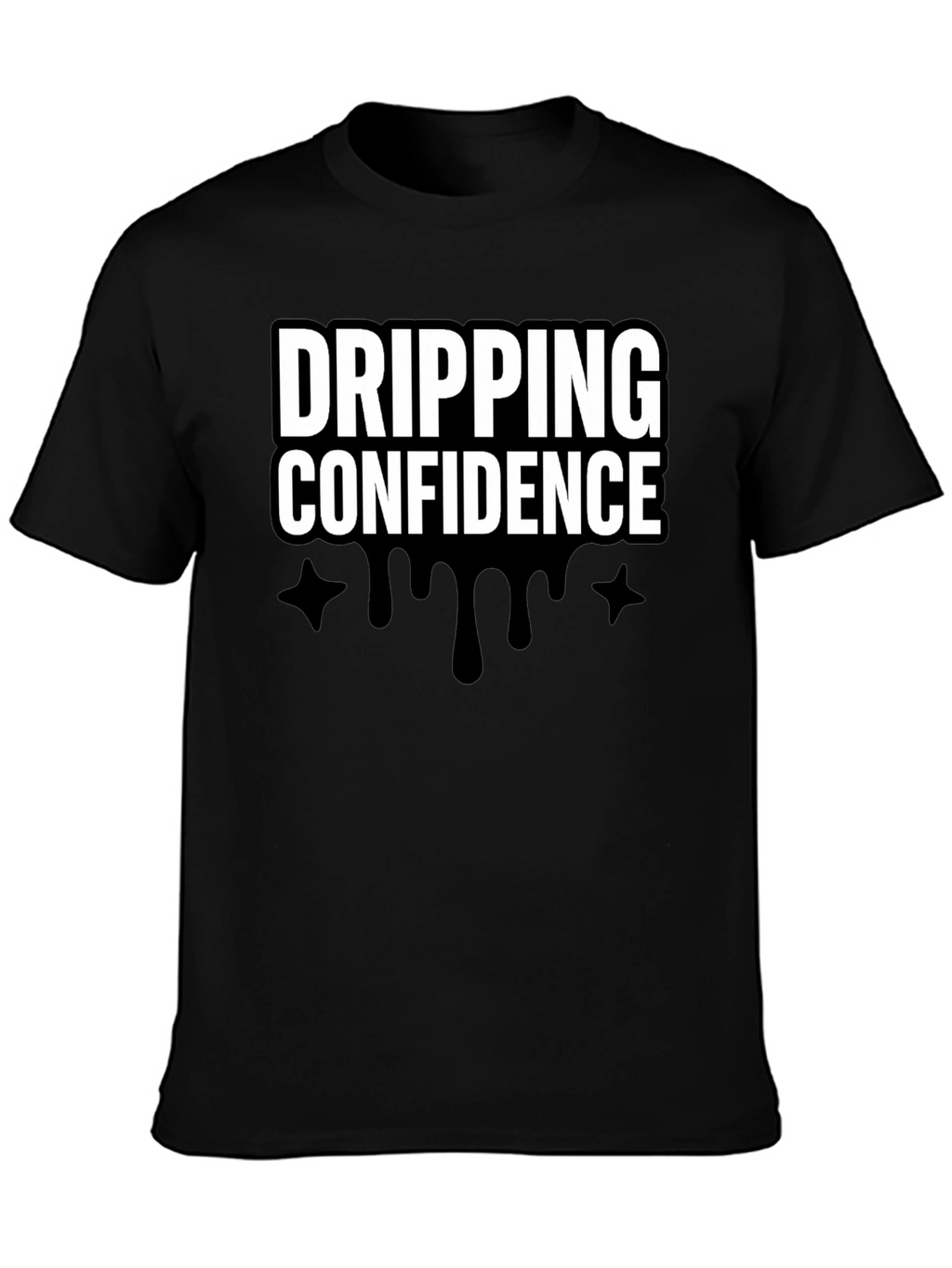 Dripping Confidence Black Graphic Tee