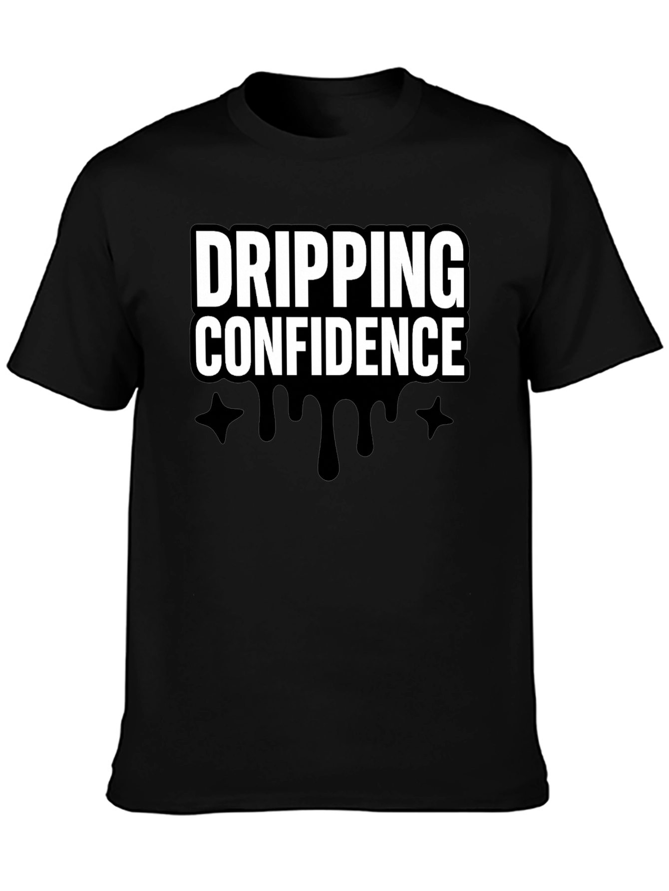 Dripping Confidence Black Graphic Tee