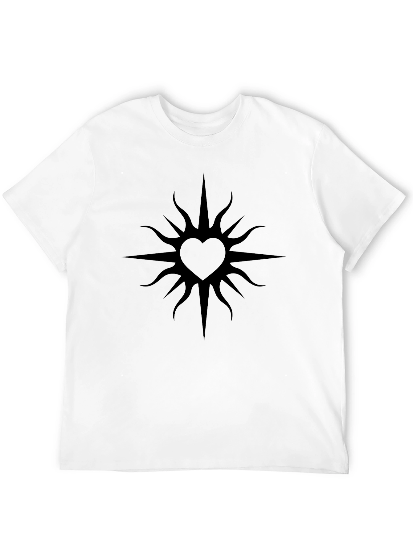 Heart Sunburst Graphic Tee - Soft Cotton Blend