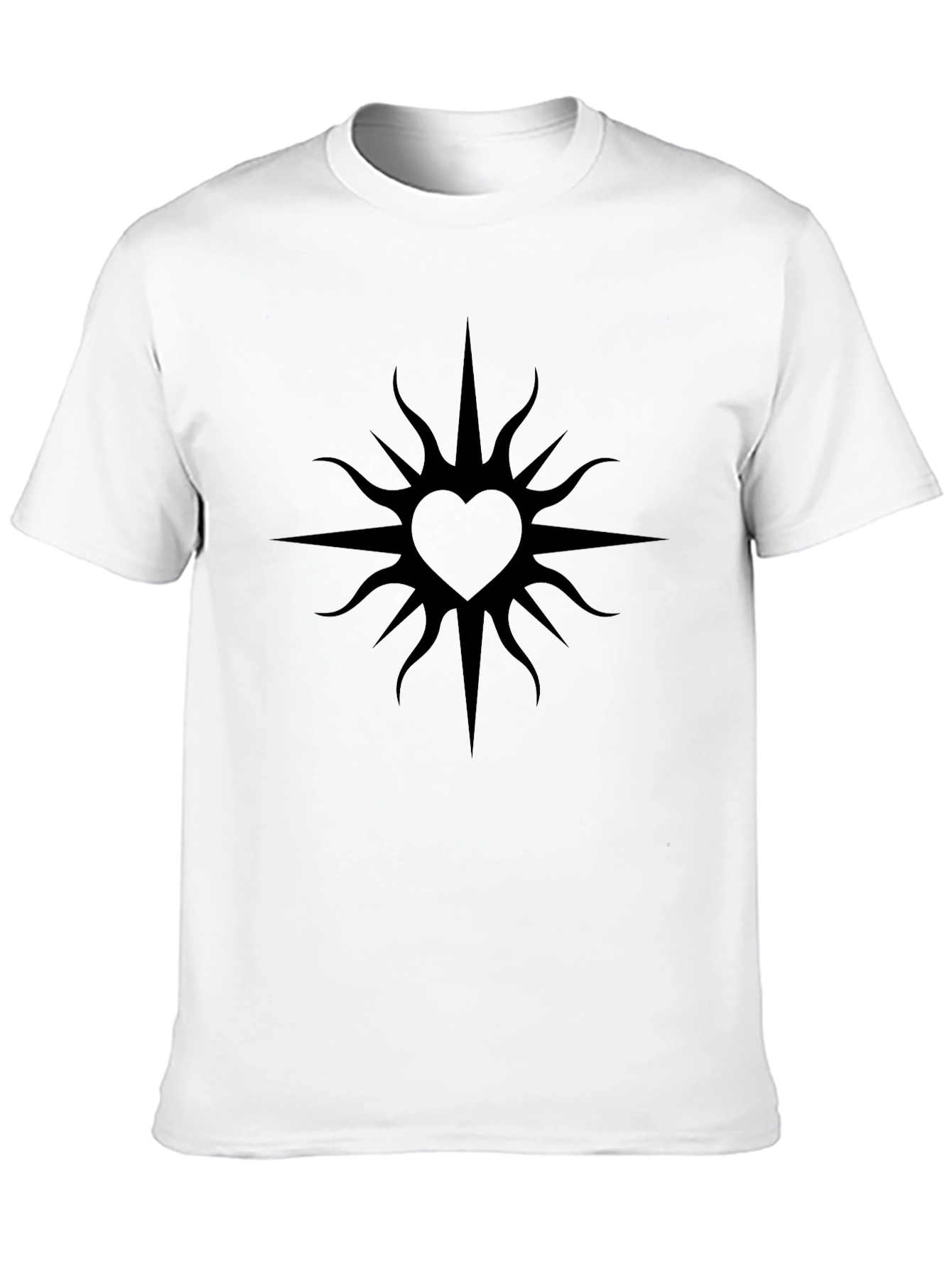 Heart Sunburst Graphic Tee - Soft Cotton Blend
