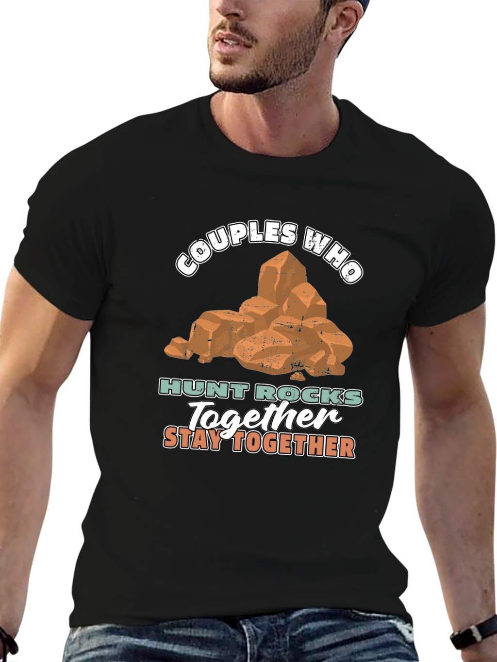 Couples Who Hunt Rocks Together T-Shirt