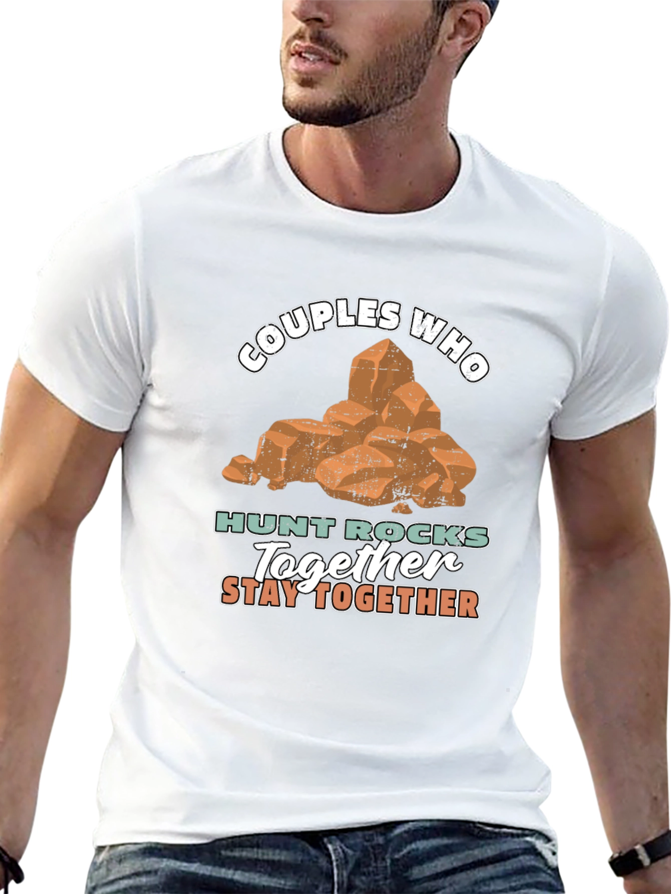 Couples Who Hunt Rocks Together T-Shirt