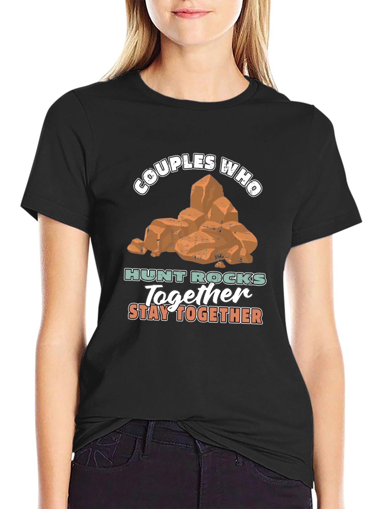 Couples Who Hunt Rocks Together T-Shirt