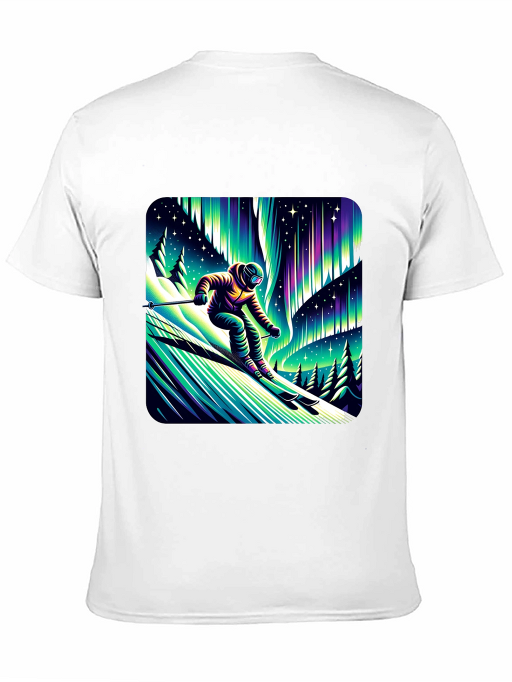 Aurora Skier Graphic Tee - Black