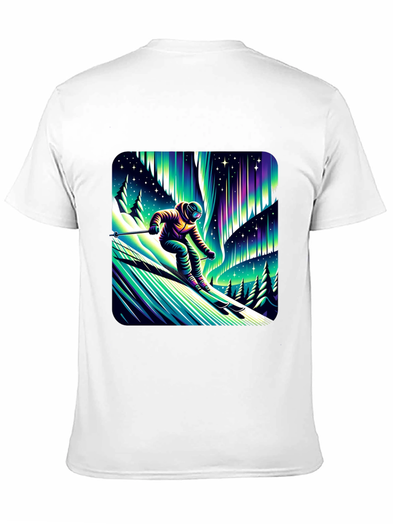 Aurora Skier Graphic Tee - Black