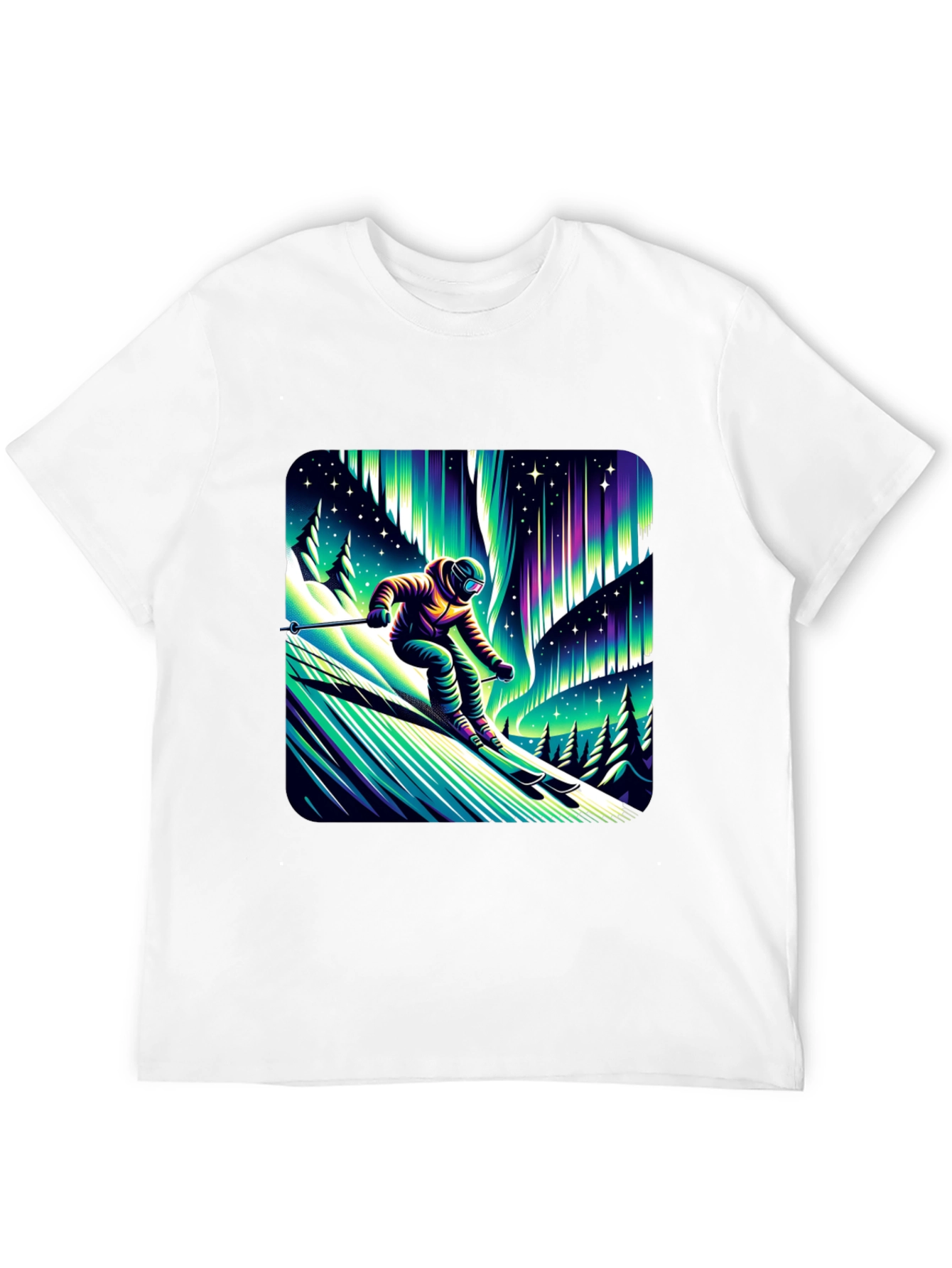 Aurora Skier Graphic Tee - Black