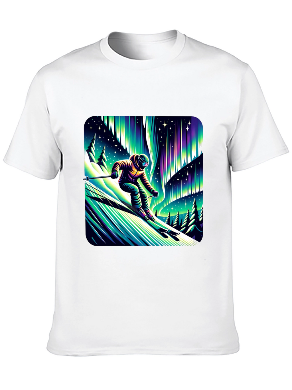Aurora Skier Graphic Tee - Black