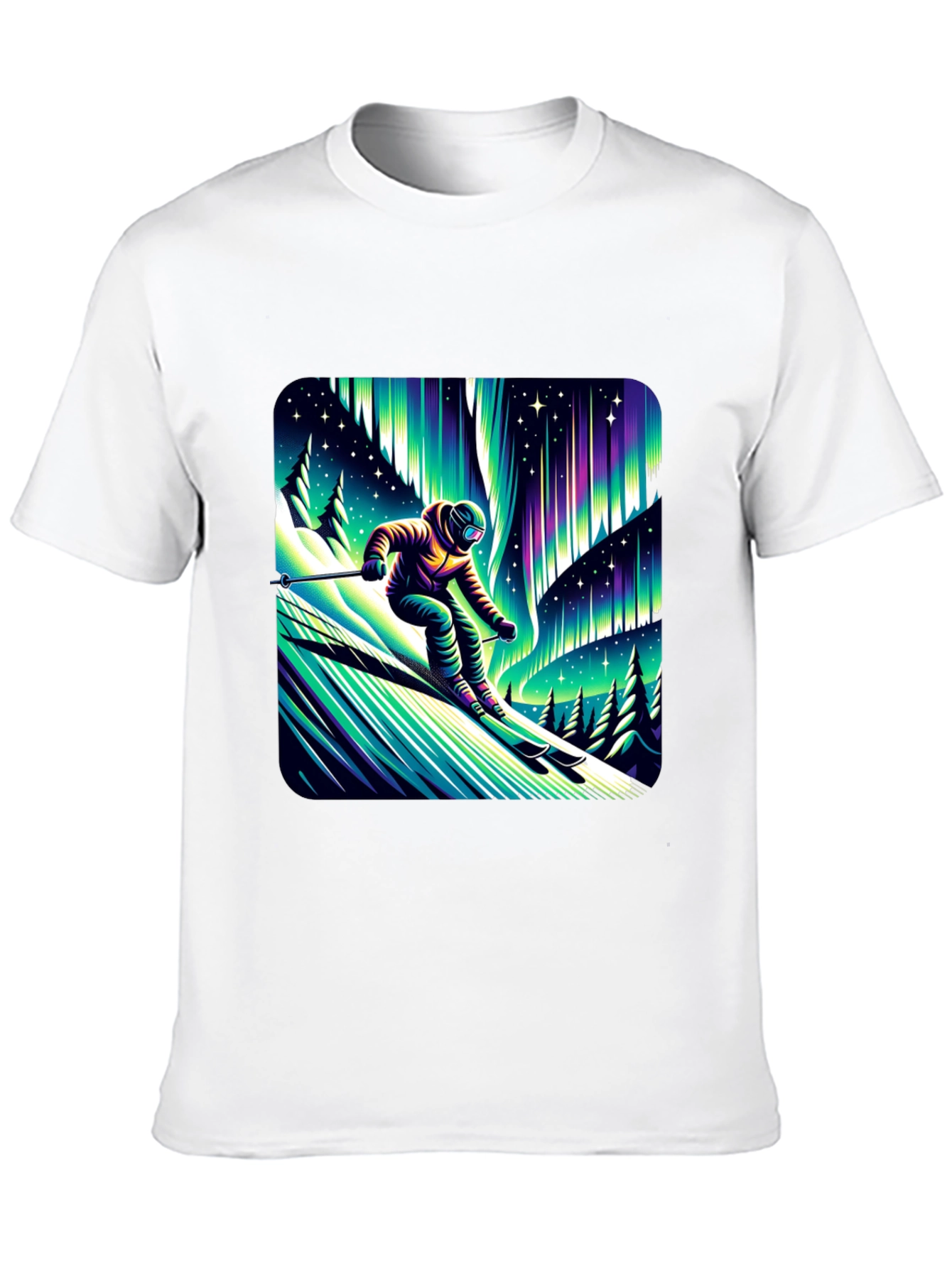 Aurora Skier Graphic Tee - Black