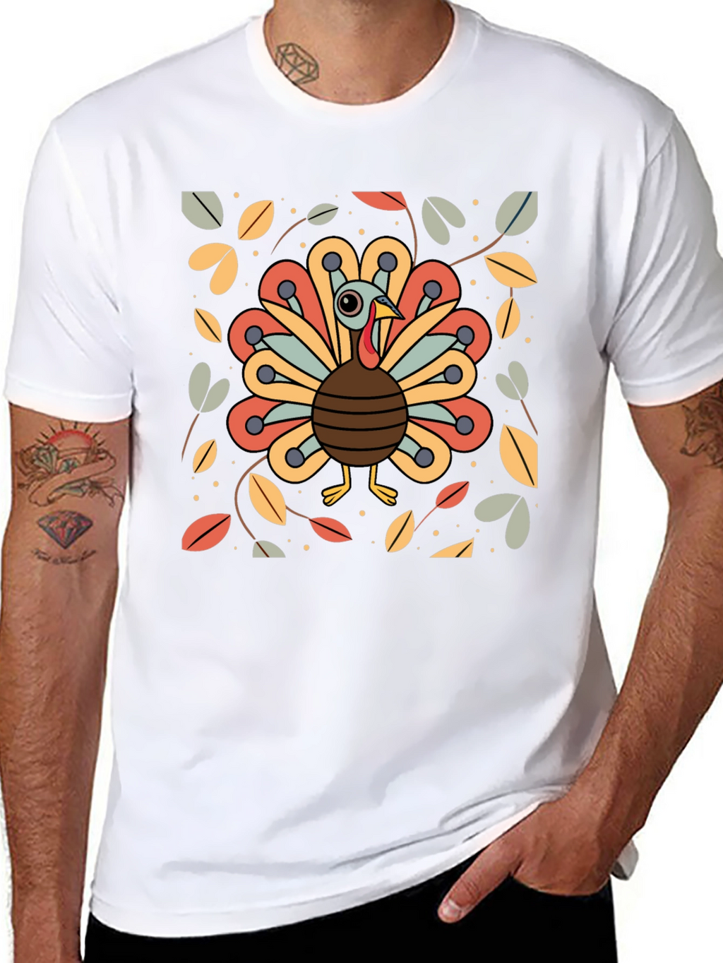 Festive Turkey Graphic Tee