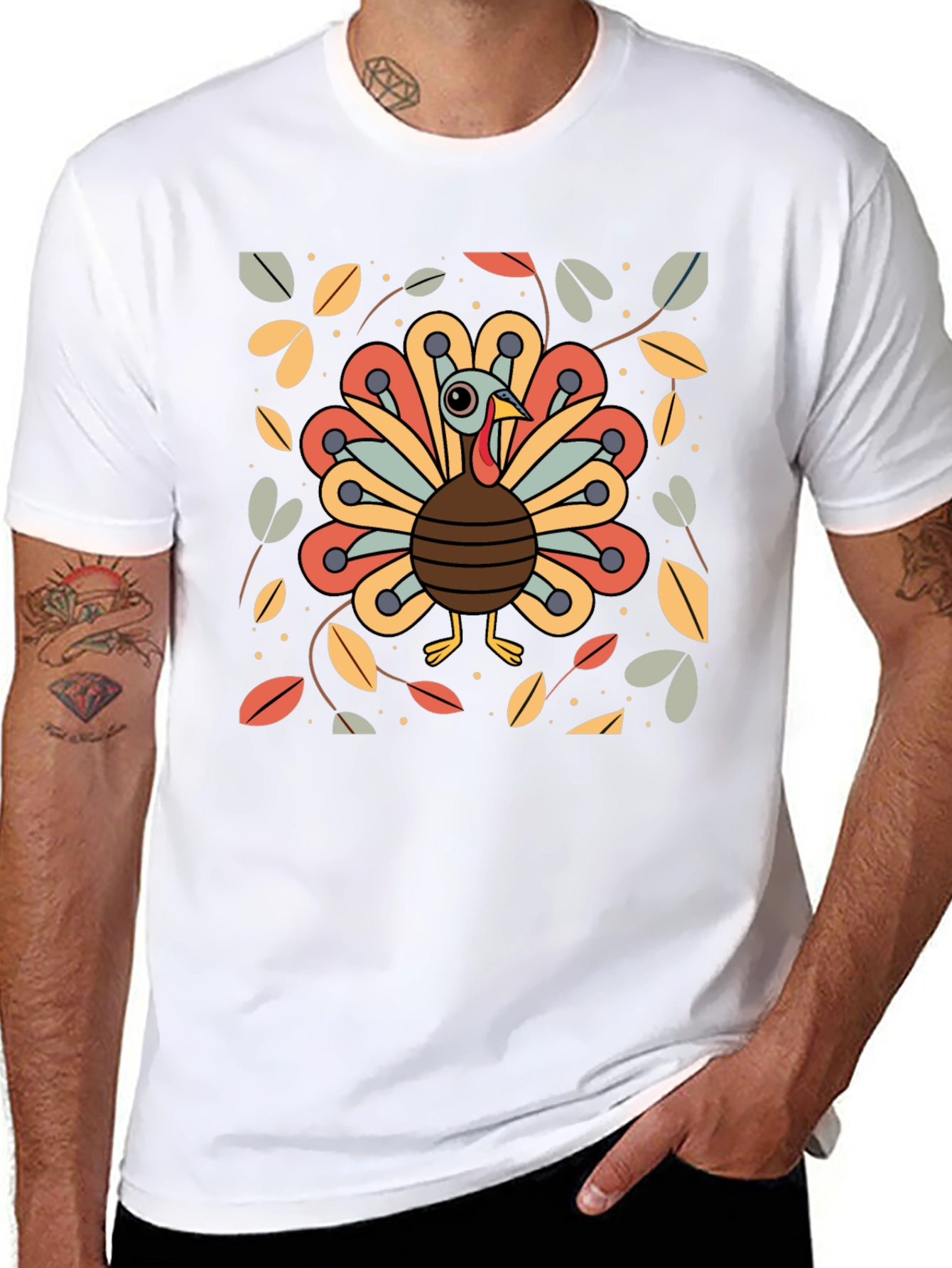 Festive Turkey Graphic Tee