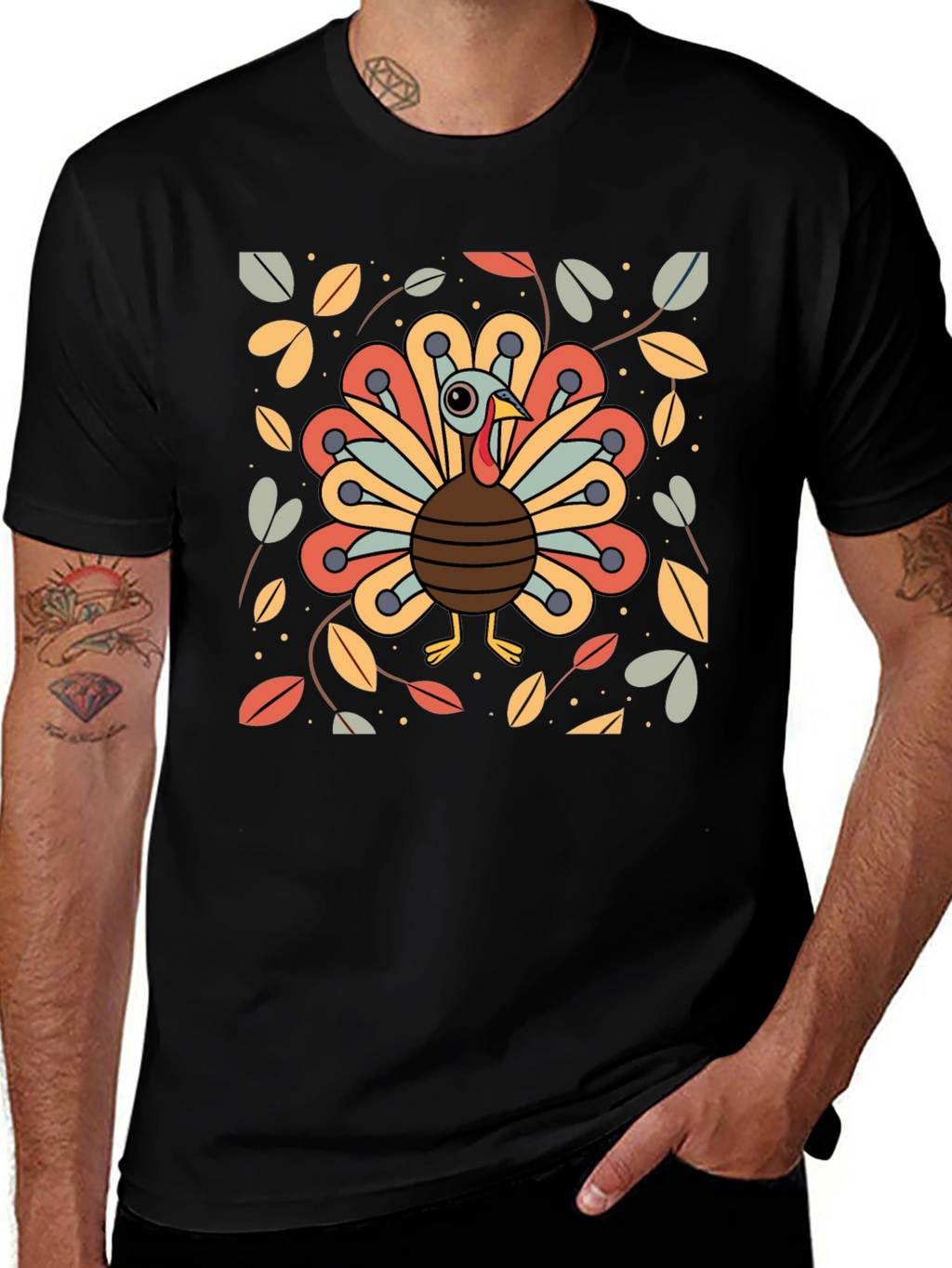 Festive Turkey Graphic Tee