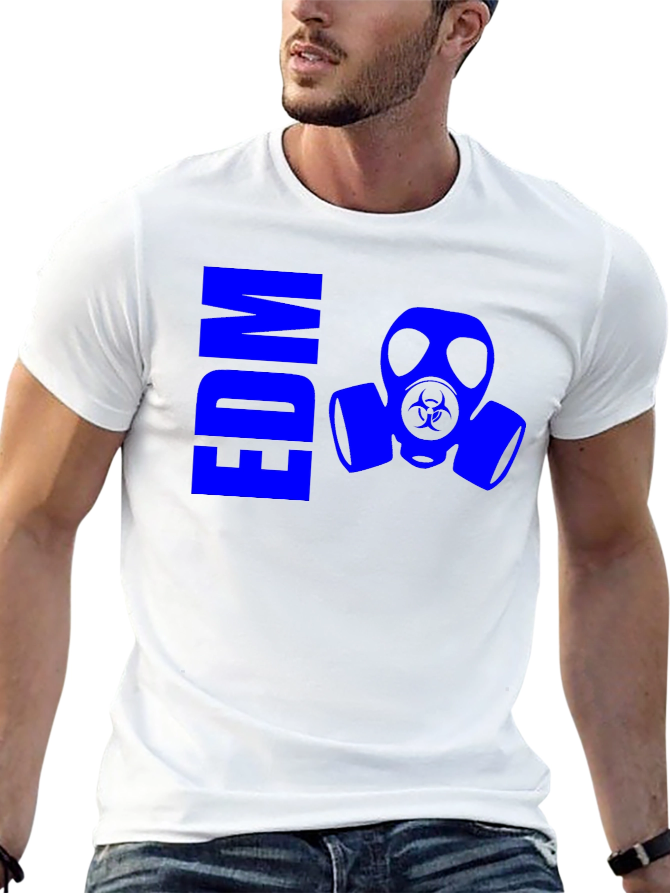 EDM Gas Mask Graphic Tee - Cool Black T-Shirt