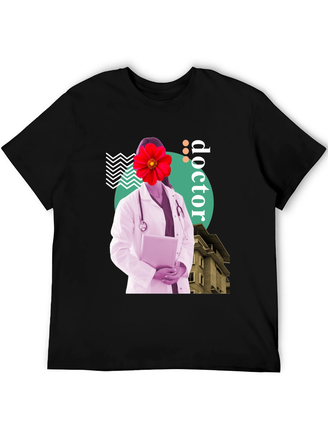 Doctor Flower Graphic Tee - Unique Medical Design