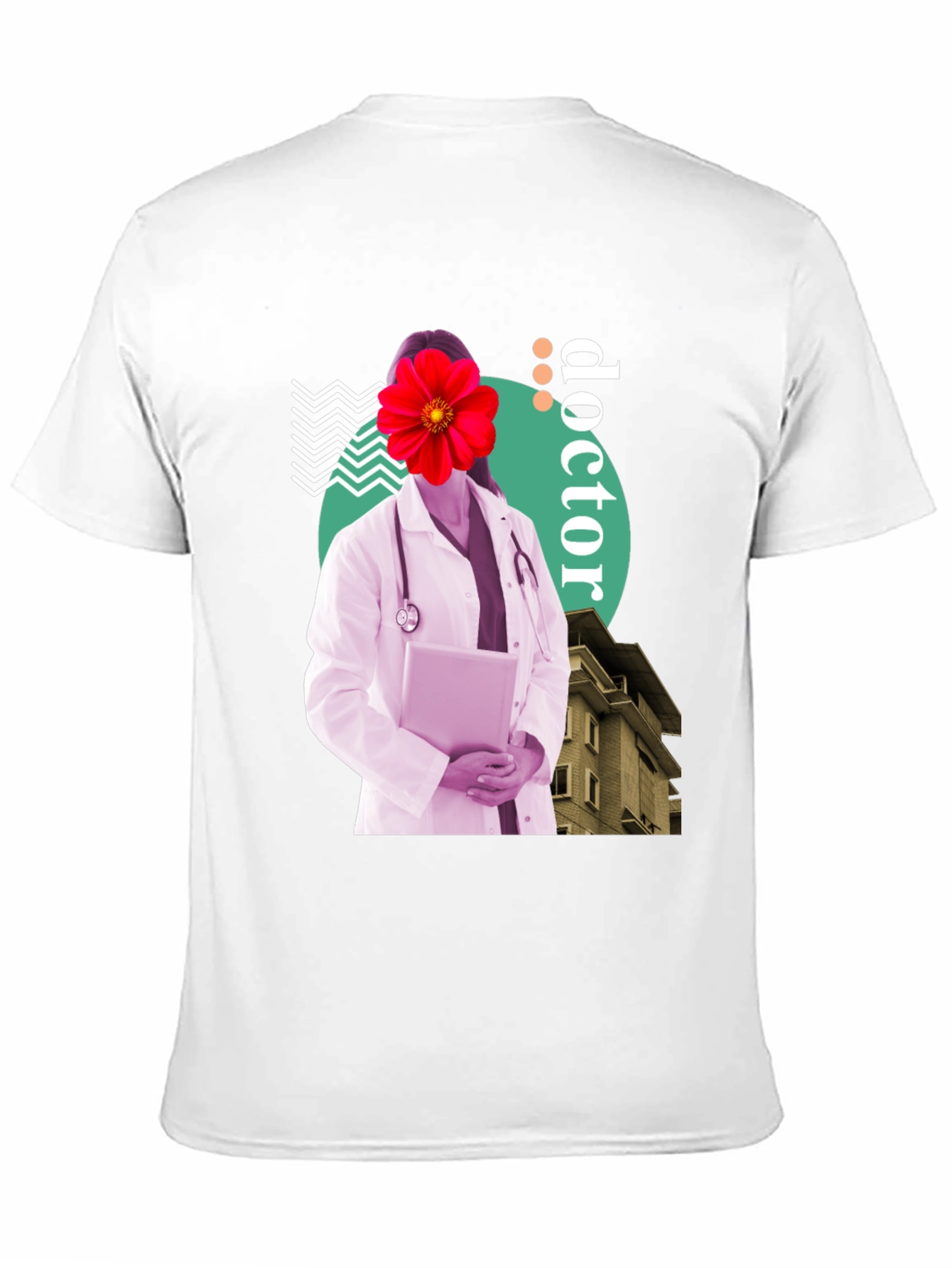 Doctor Flower Graphic Tee - Unique Medical Design
