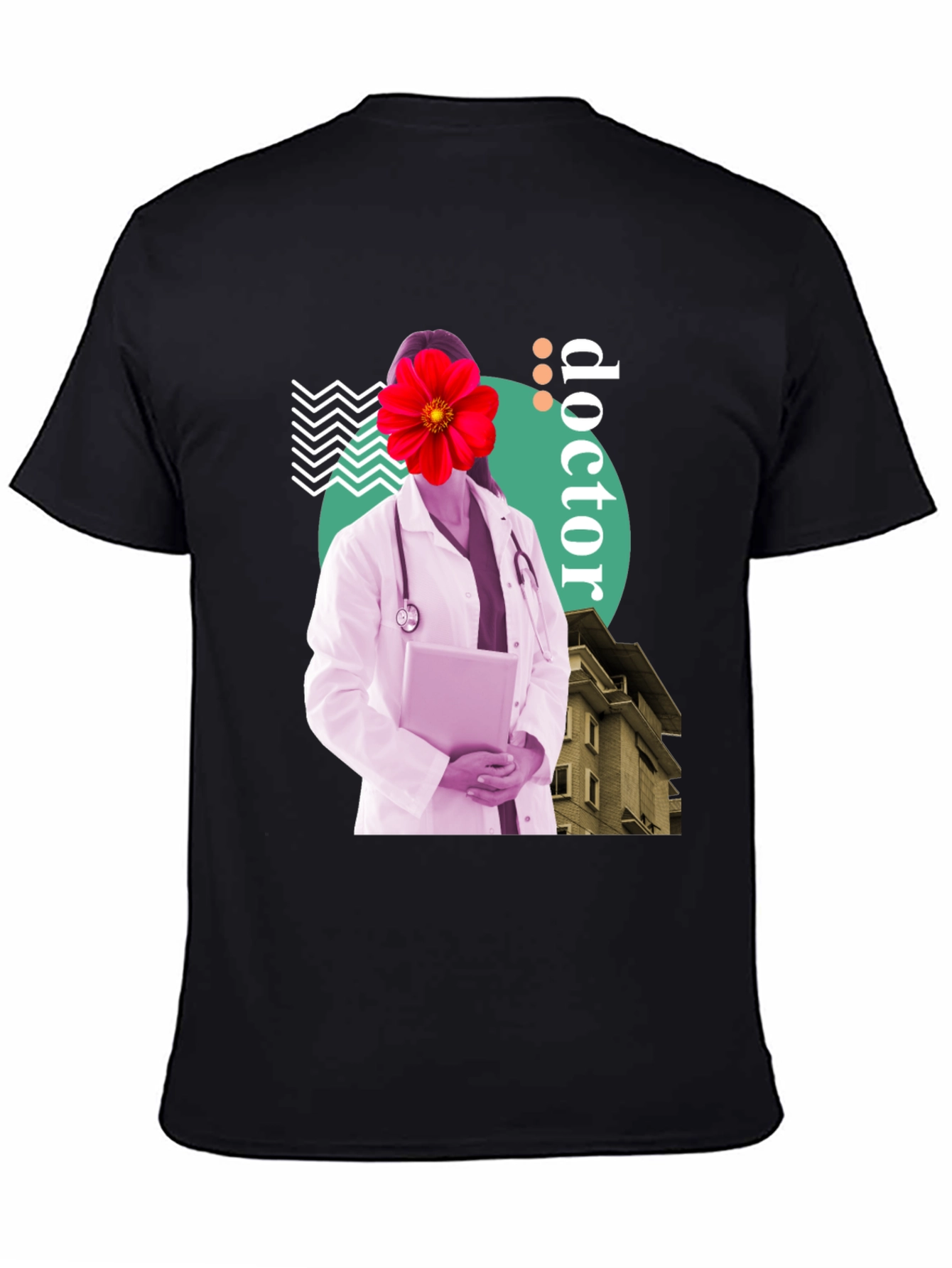 Doctor Flower Graphic Tee - Unique Medical Design
