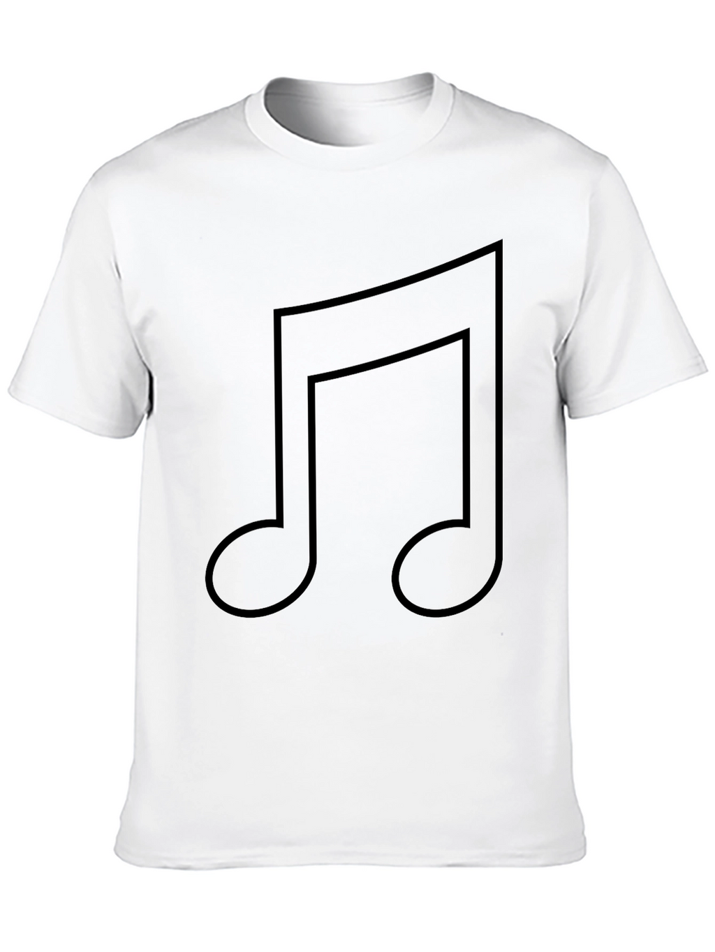 Music Note Graphic Black T-Shirt