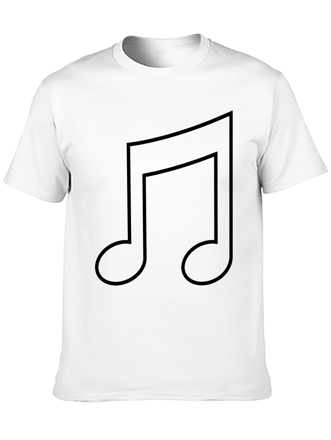 Music Note Graphic Black T-Shirt