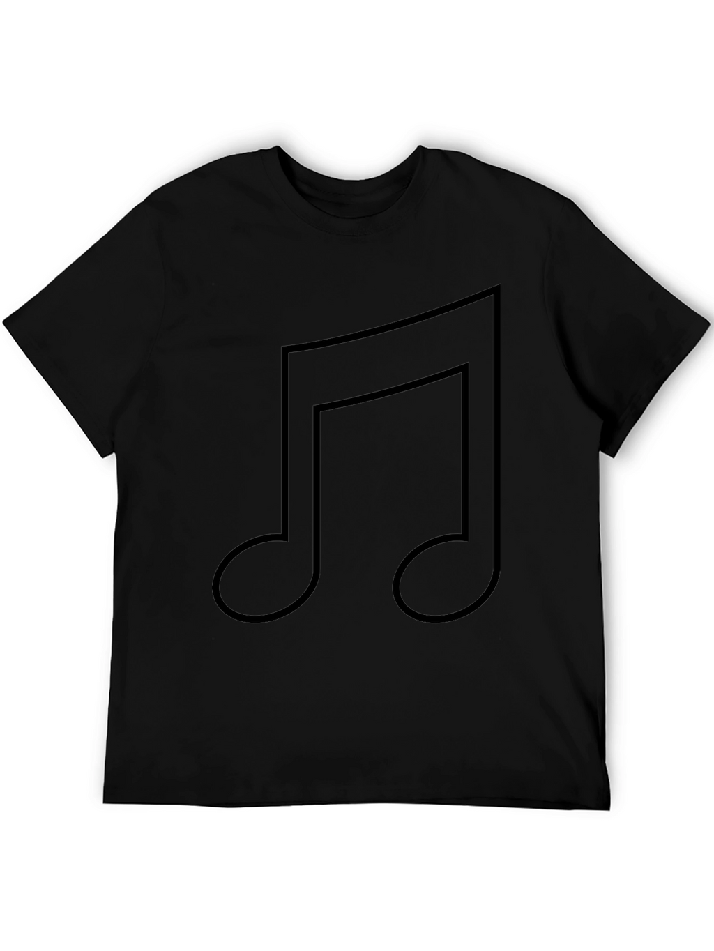 Music Note Graphic Black T-Shirt