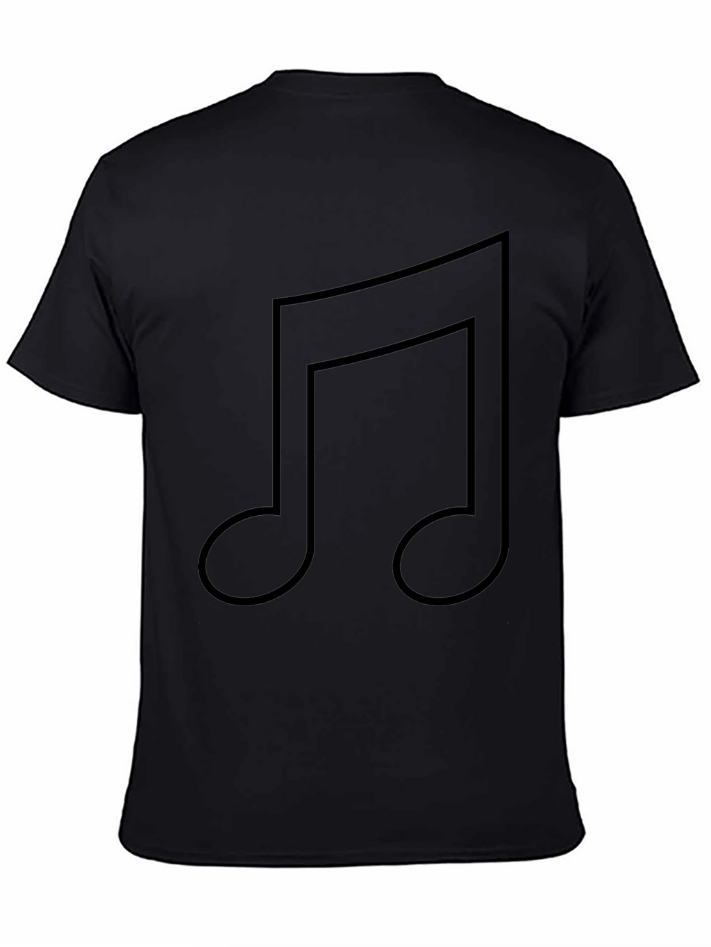 Music Note Graphic Black T-Shirt