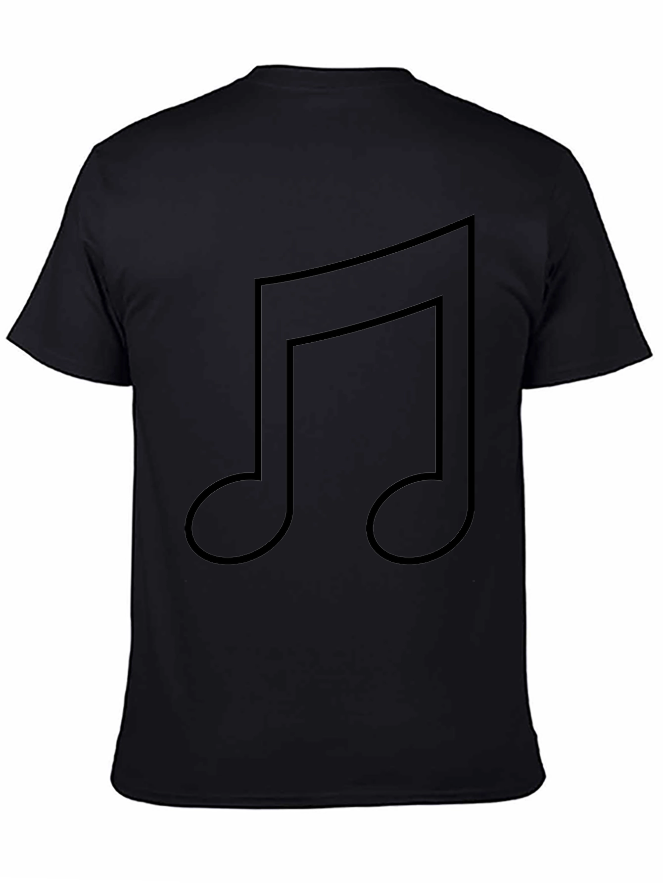 Music Note Graphic Black T-Shirt
