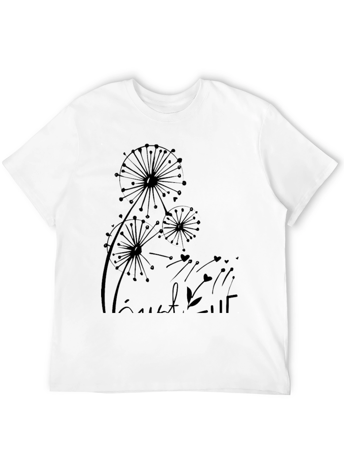 Dandelion Graphic Black T-Shirt