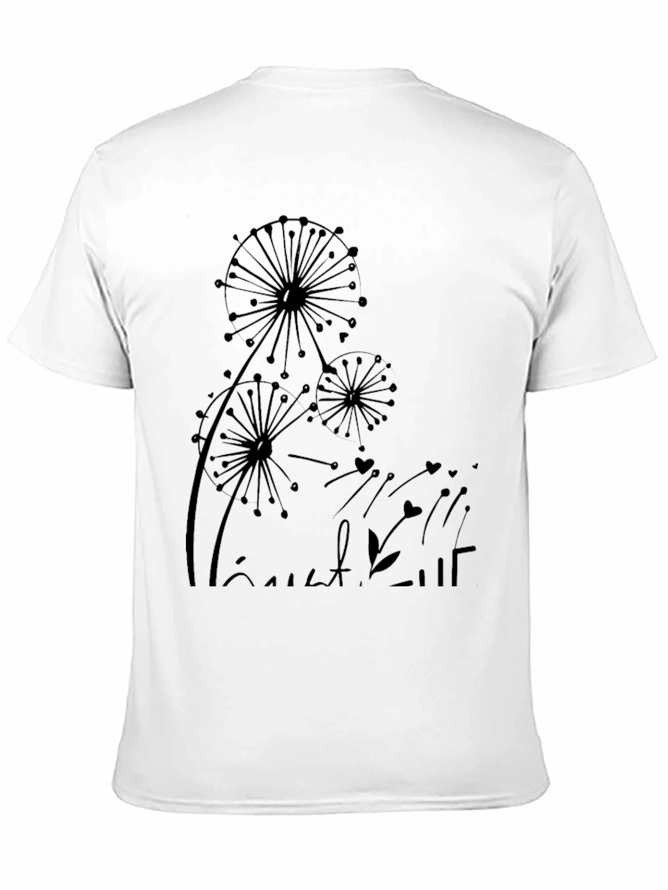 Dandelion Graphic Black T-Shirt
