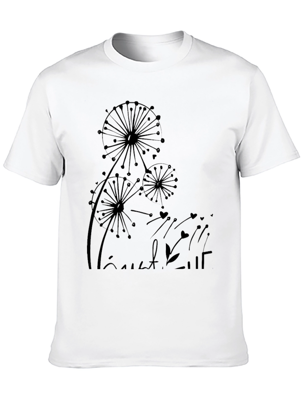 Dandelion Graphic Black T-Shirt