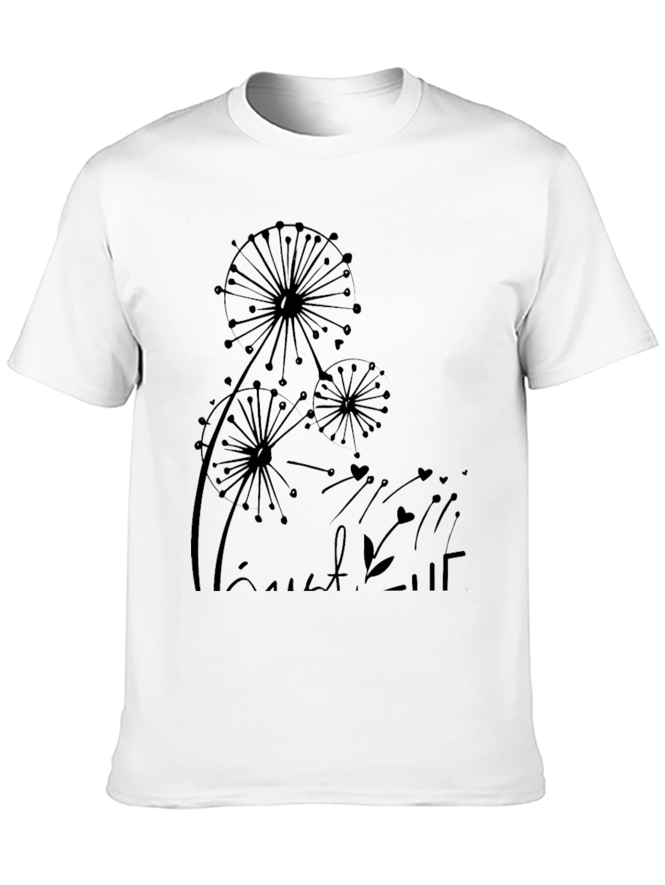 Dandelion Graphic Black T-Shirt