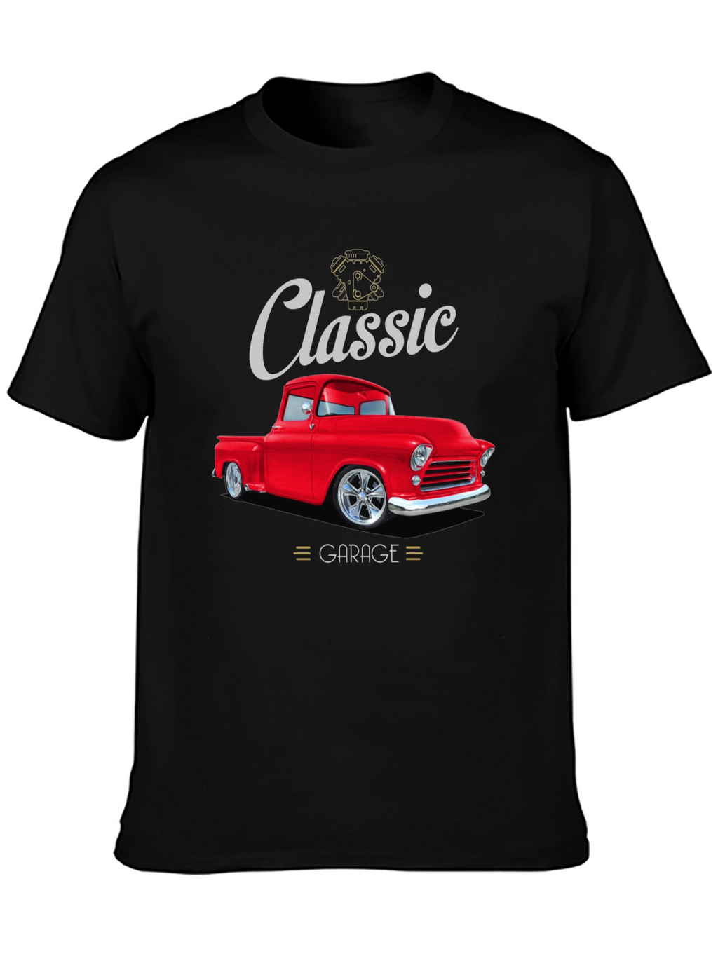 Classic Garage Red Truck T-Shirt