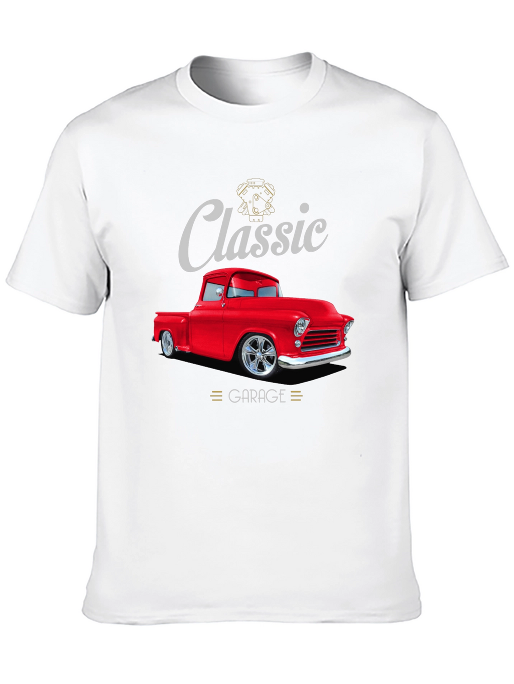 Classic Garage Red Truck T-Shirt
