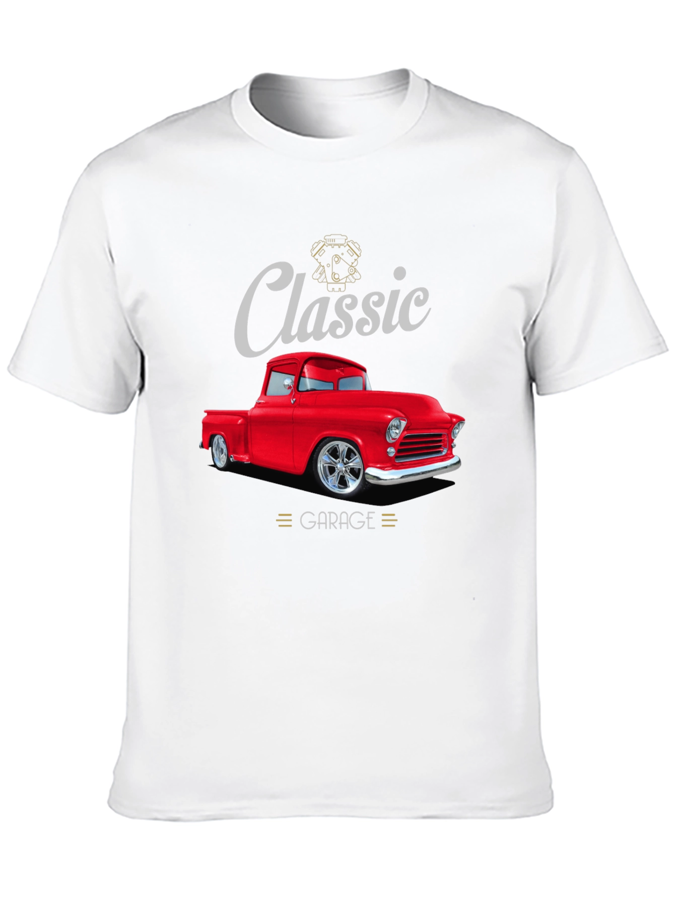 Classic Garage Red Truck T-Shirt