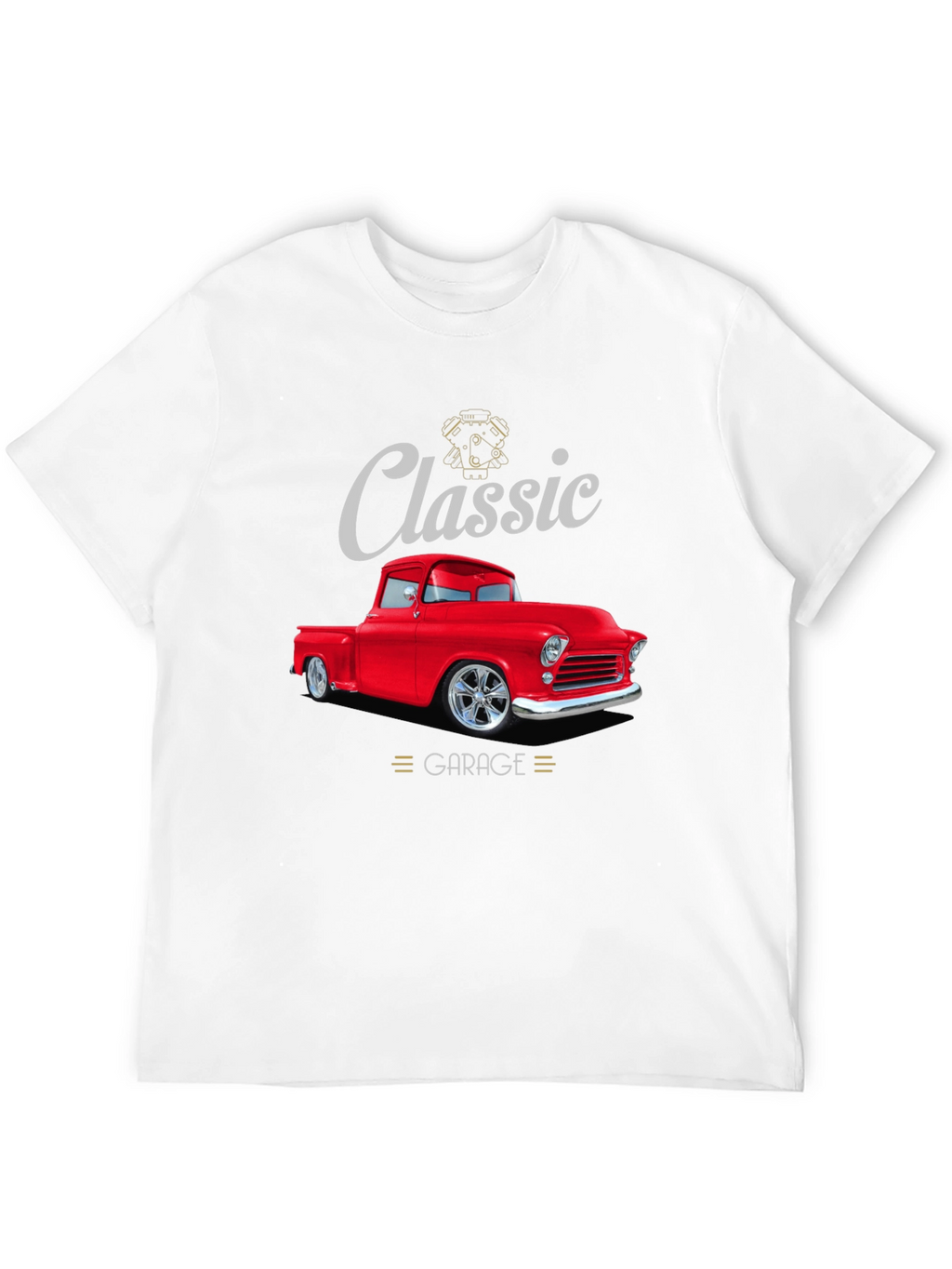 Classic Garage Red Truck T-Shirt