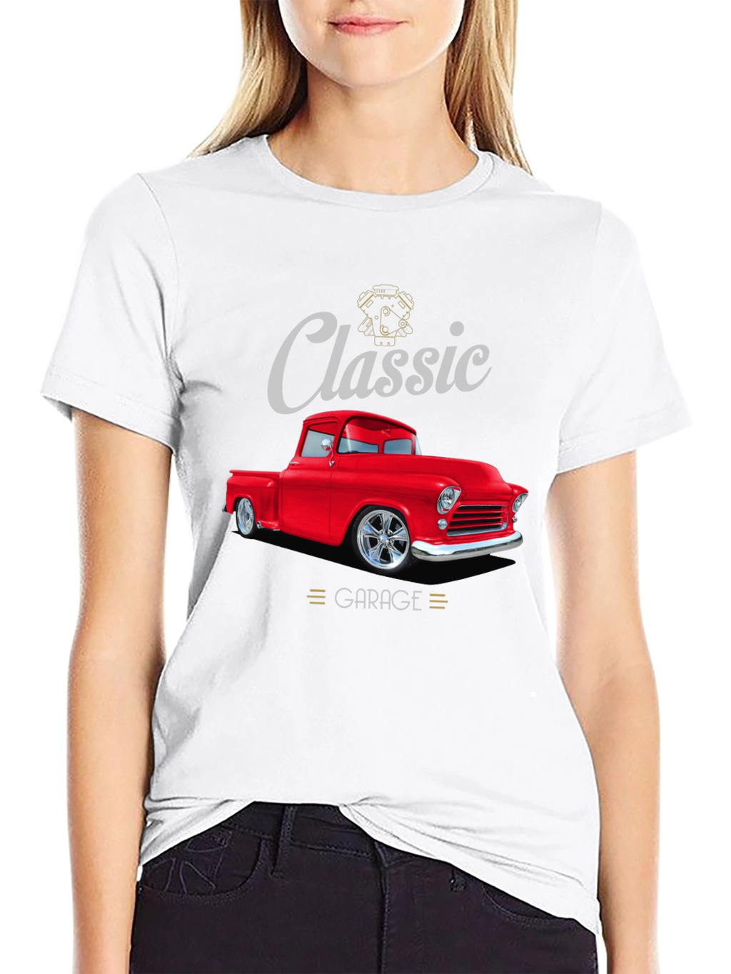Classic Garage Red Truck T-Shirt